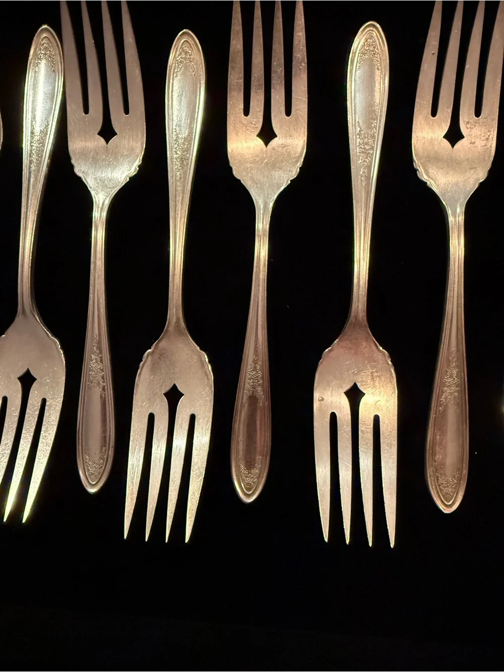 1921 Oneida Community Silver Plated “Ardsley” set of 12 Salad/Fish Forks